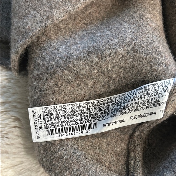 Zara Brown Wool Blend Jacket - Picture 5 of 6